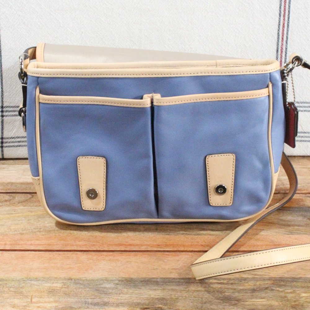 Coach Color Block Coral and Blue - Picture 2 of 5